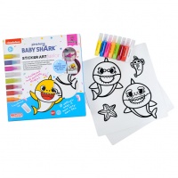 Творчий набір для створення вітражів-стікерів Baby Shark Junior Comansi