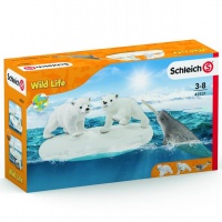 Набір білі ведмежата і нарвал на крижині Schleich 42531