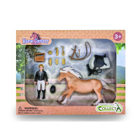 Набір кінь з наїзницею, сідлом та аксесуарами Collecta 84321