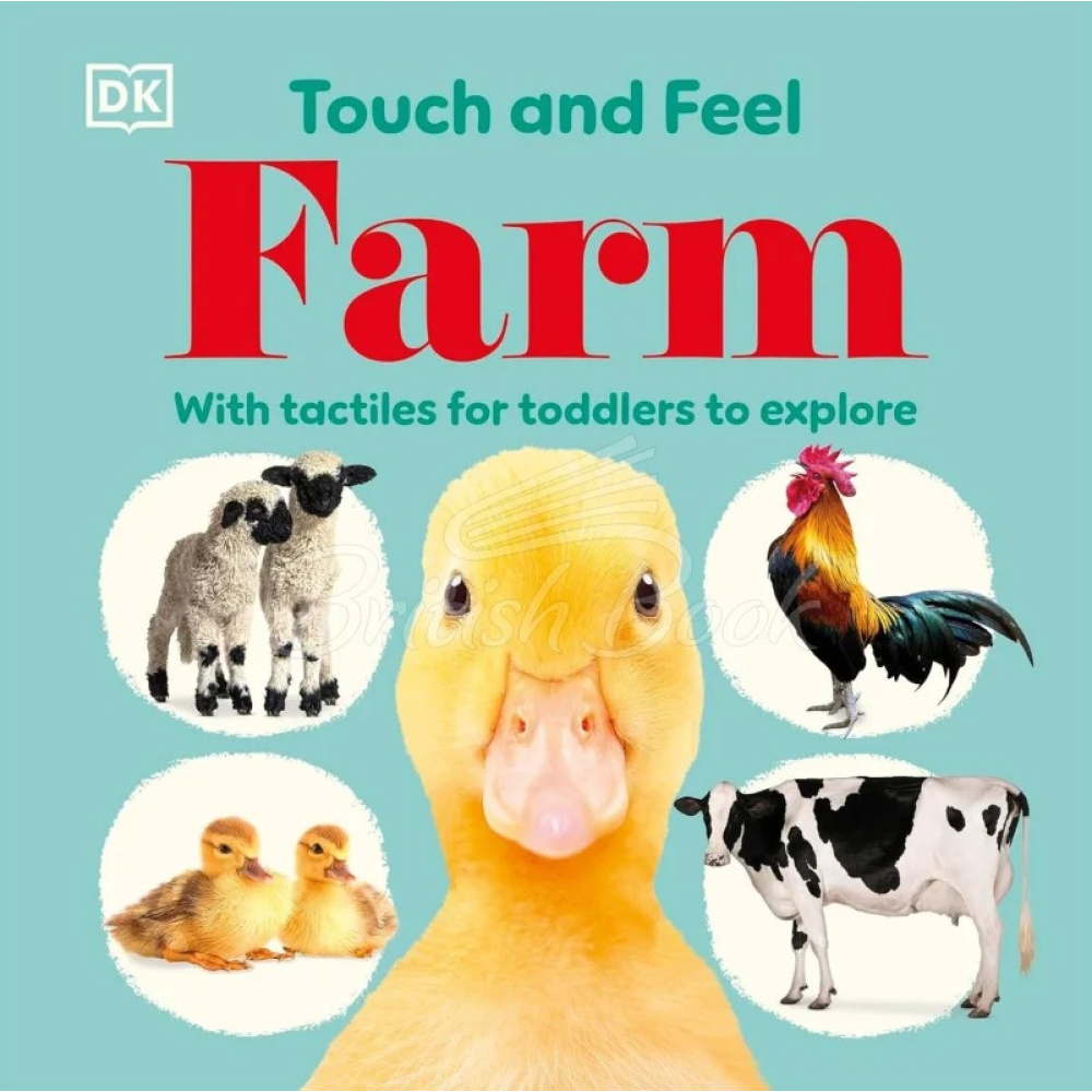 Книга з тактильними деталями Торкніться та відчуй ферму Touch and Feel Farm