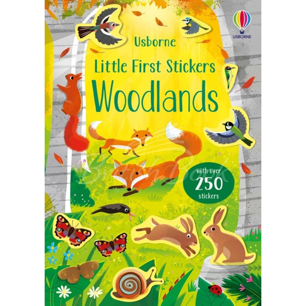 Книга з 250 наліпками Лісові мешканці Little First Stickers: Woodlands