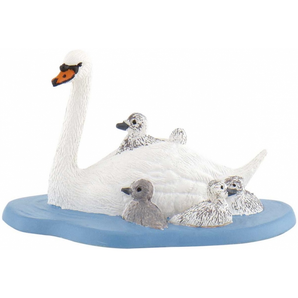Лебідь з лебедятами птах Bullyland 62322