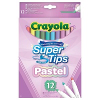 Набір фломастерів Supertips (washable) пастельні кольори, 12 шт Crayola