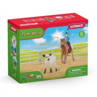 Наїзниця вестерн на коні з теляткою та ласо Schleich 42577