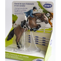 Кінь у стрибку з вершником Papo 51562