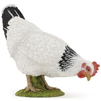  Біла курка клює птах Papo 51160