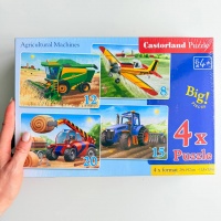 Пазли великі Castorland Сільськогосподарська техніка 4 в 1
