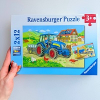 Пазл Ravensburger Будівельний майданчик та ферма 2 х 12 елементів